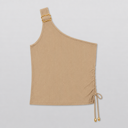 CROP TOP ASIMÉTRICO CON HEBILLA EN HOMBRO