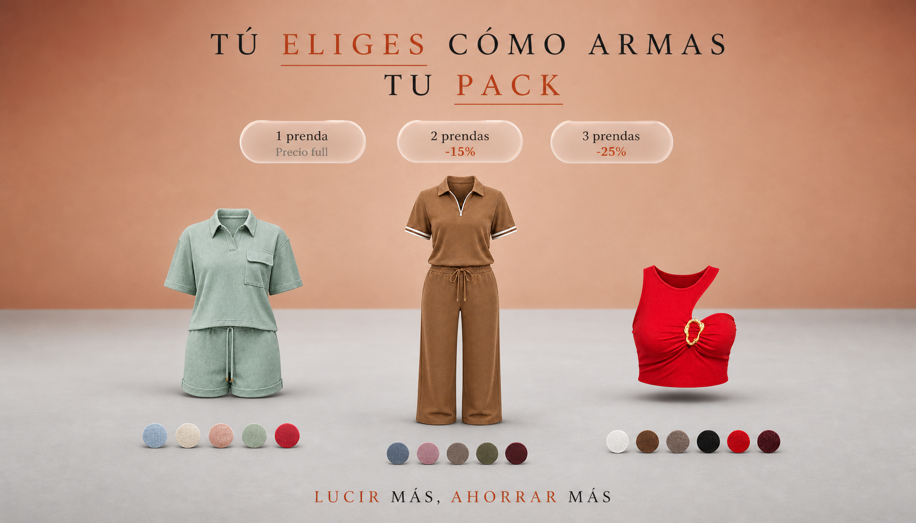 Elige tus prendas en TE LUCE: suma y ahorra hasta 25%